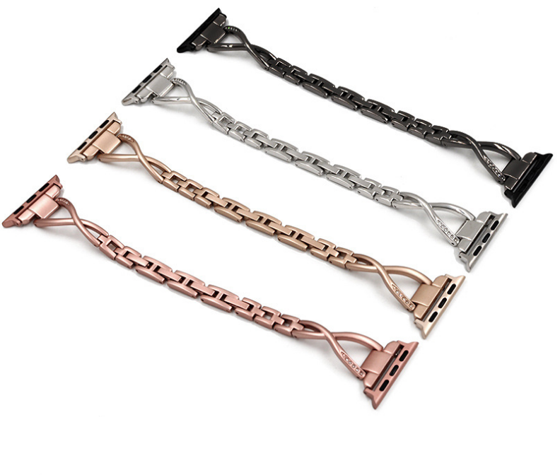 Apple Watch Armband X-Design Edelstahl mit Diamant-Optik