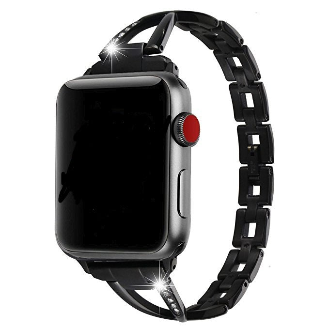 Apple Watch Armband X-Design Edelstahl mit Diamant-Optik