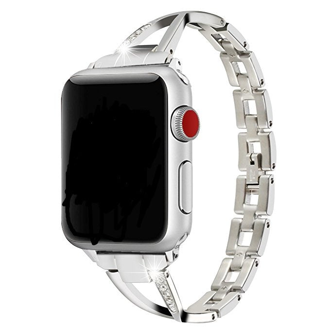 Apple Watch Armband X-Design Edelstahl mit Diamant-Optik