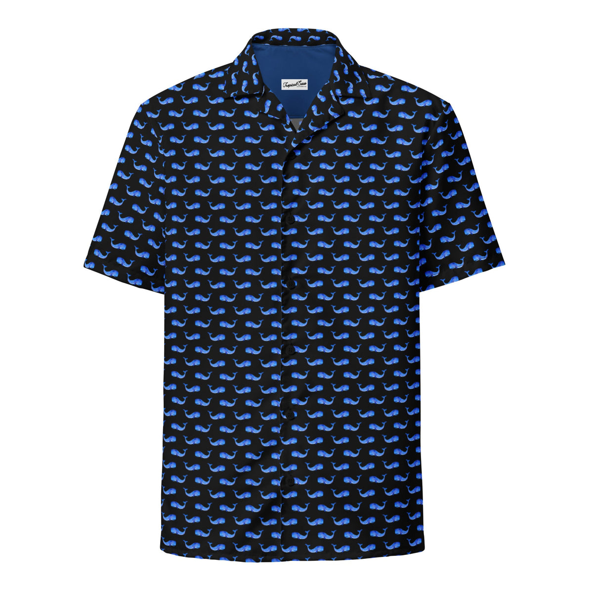 Midnight Whale Party Hawaii-Hemd | Kurzarm, Oversized, UPF50+ | Coastal Summer