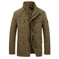 Herren Casual Baumwolljacke – Mittellang für Frühling & Herbst
