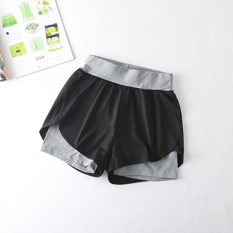 Schnelltrocknende High-Waist Sportshorts für Damen
