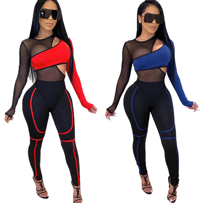 Damen Sportset mit Mesh-Bikini & Leggings – Sexy & Aktiv