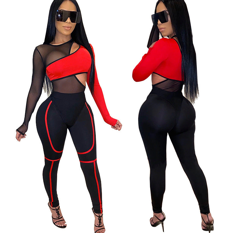 Damen Sportset mit Mesh-Bikini & Leggings – Sexy & Aktiv