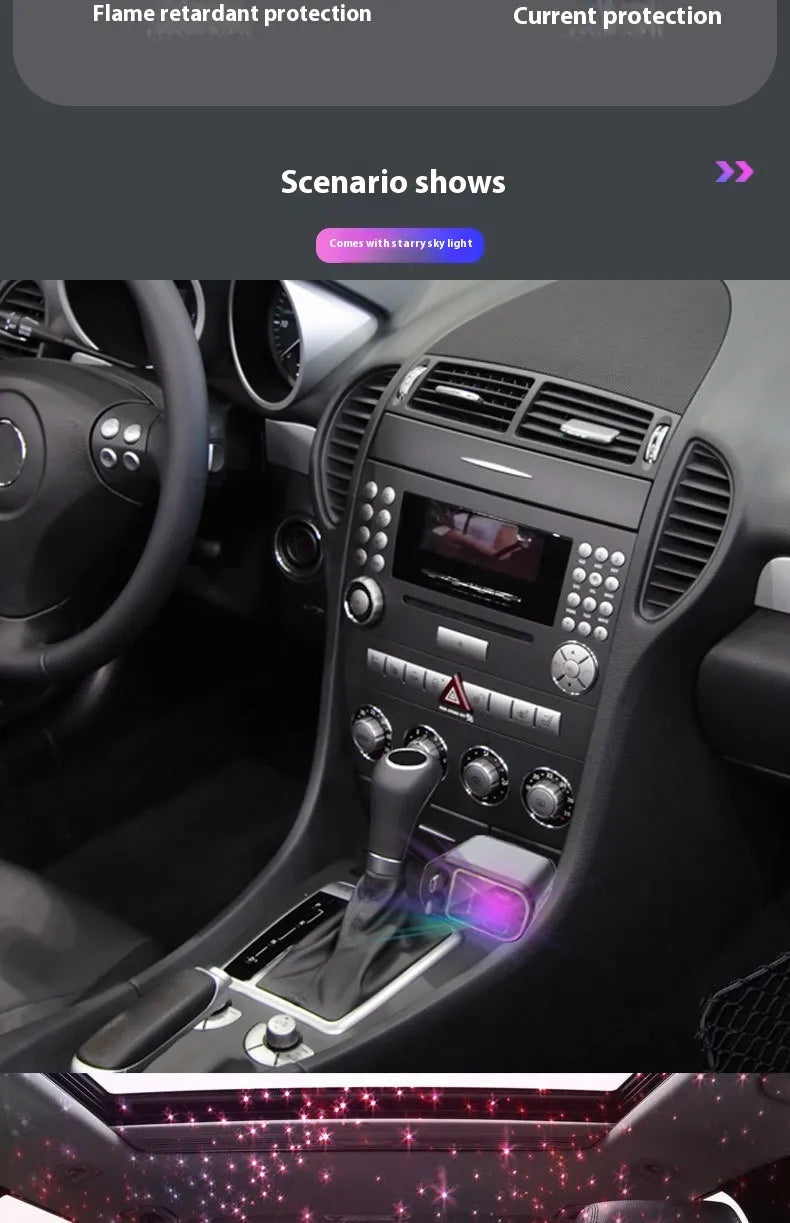 4-in-1 Auto Ladegerät mit einziehbarem Kabel – USB, USB-C, Lightning & Micro-USB