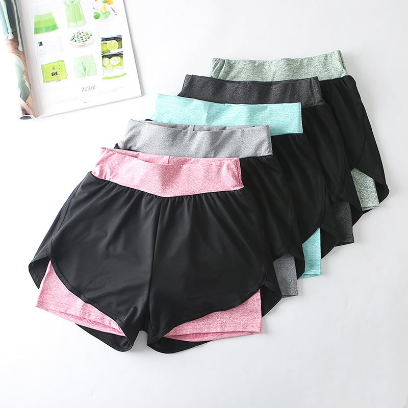 Schnelltrocknende High-Waist Sportshorts für Damen