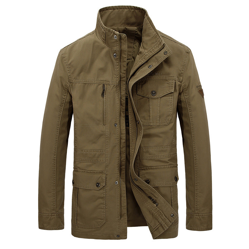 Herren Casual Baumwolljacke – Mittellang für Frühling & Herbst