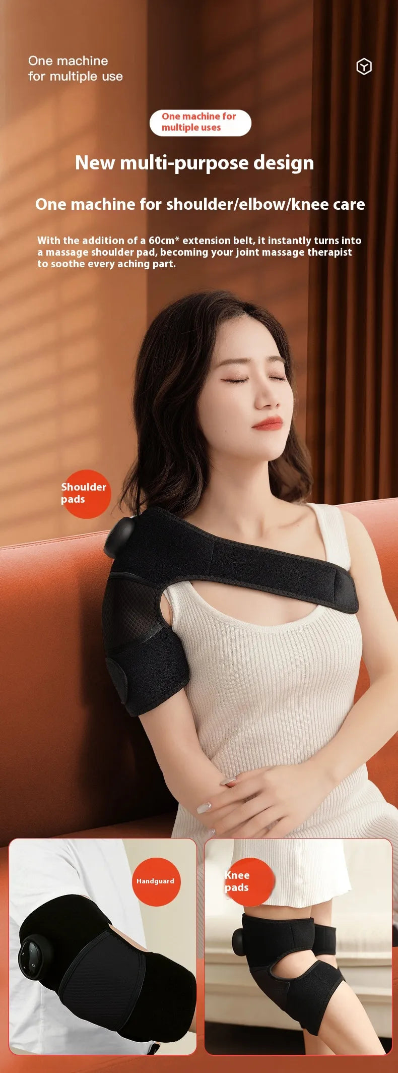 Elektrische Kniebandage mit Selbstheizung – Wärme auf Knopfdruck