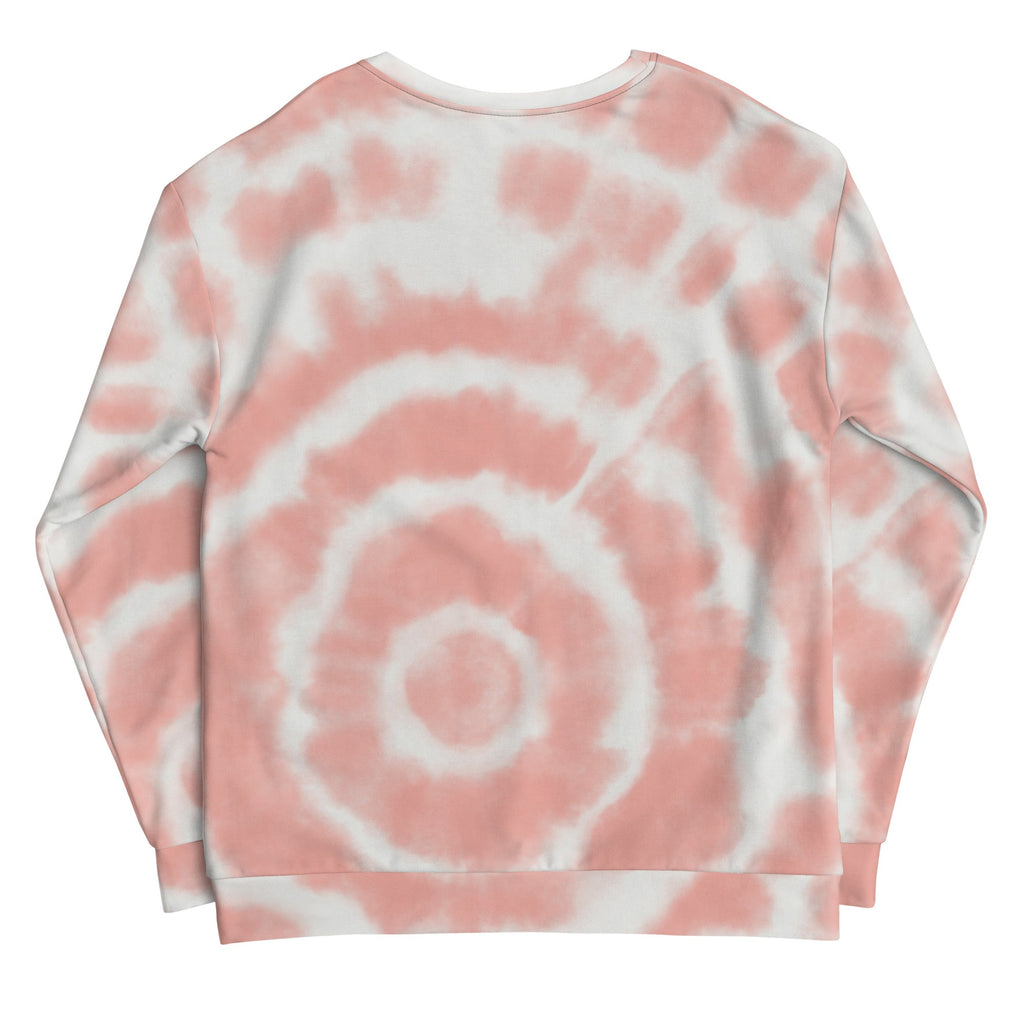 Peach Tie-Dye Tropical Sweatshirt | Unisex, Fleece-Innenseite, XS–3XL