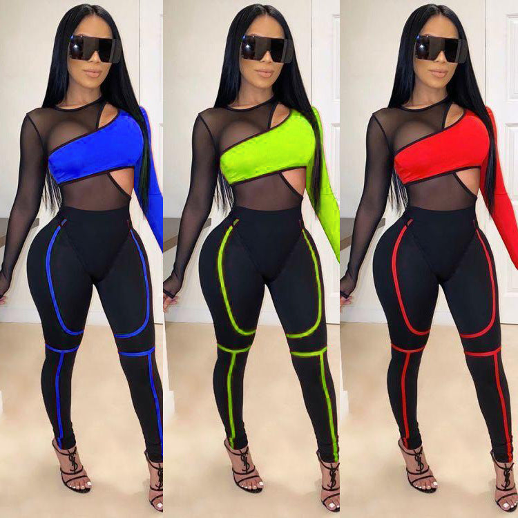 Damen Sportset mit Mesh-Bikini & Leggings – Sexy & Aktiv