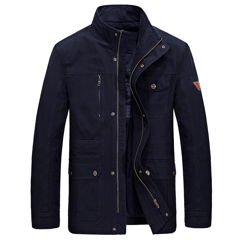 Herren Casual Baumwolljacke – Mittellang für Frühling & Herbst