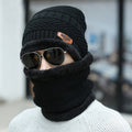 Warmes Strick-Winter-Beanie-Mützen- und Schal-Set für Alle