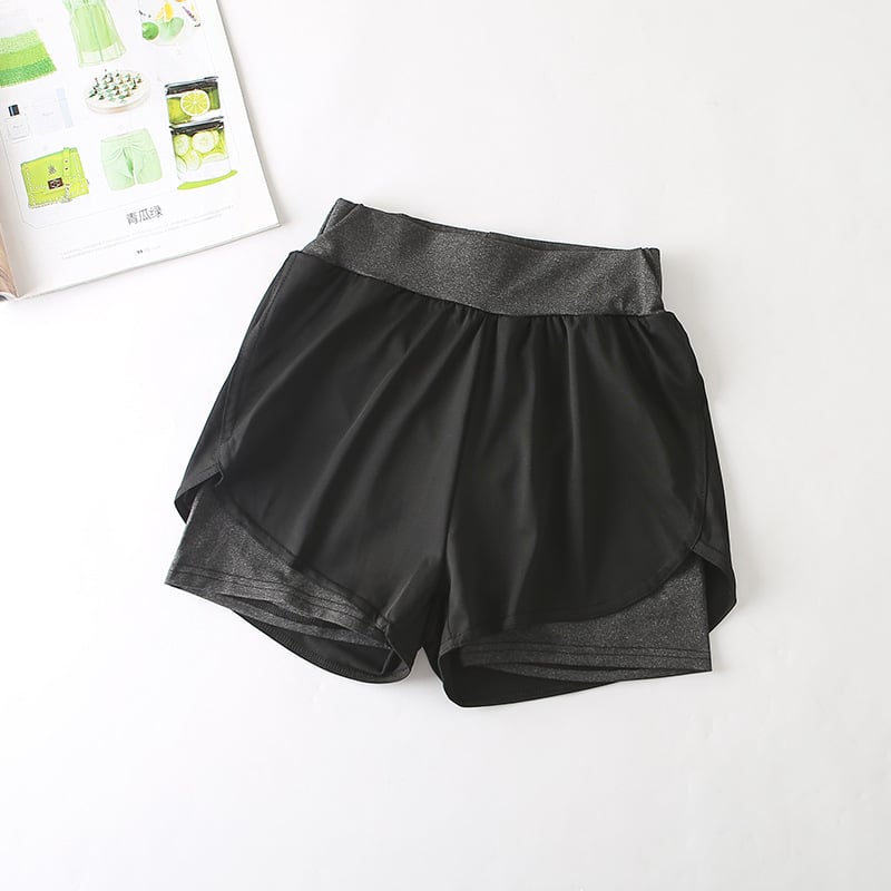 Schnelltrocknende High-Waist Sportshorts für Damen