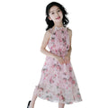 Mädchen Boho Sommerkleid – Blumen Maxi Strandkleid