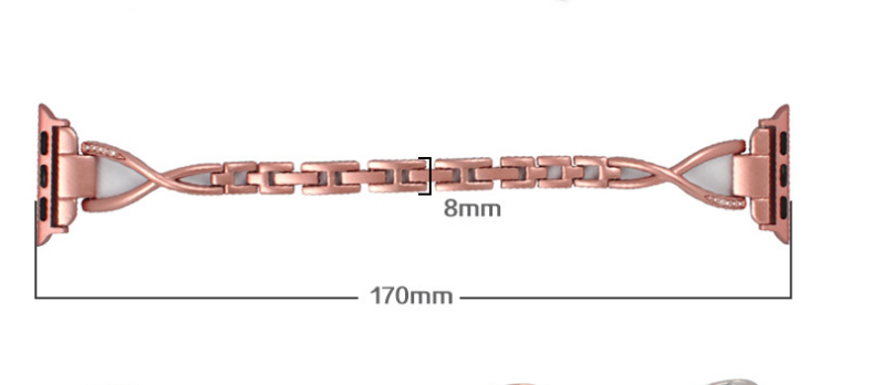 Apple Watch Armband X-Design Edelstahl mit Diamant-Optik