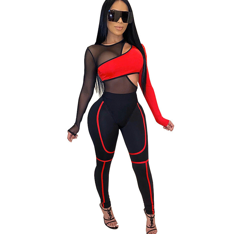 Damen Sportset mit Mesh-Bikini & Leggings – Sexy & Aktiv