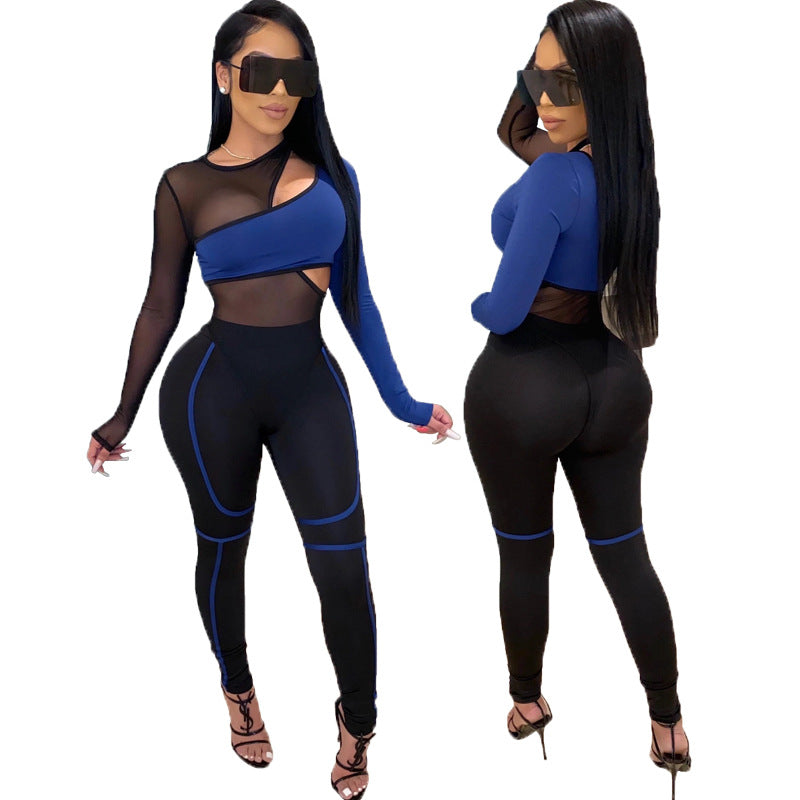 Damen Sportset mit Mesh-Bikini & Leggings – Sexy & Aktiv