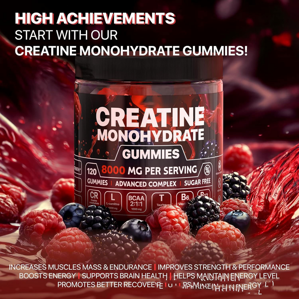 Muscle Boost Gummies – Kreatin & Vitamine für Kraft & Erholung