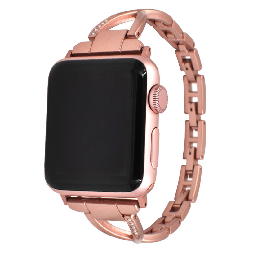 Apple Watch Armband X-Design Edelstahl mit Diamant-Optik
