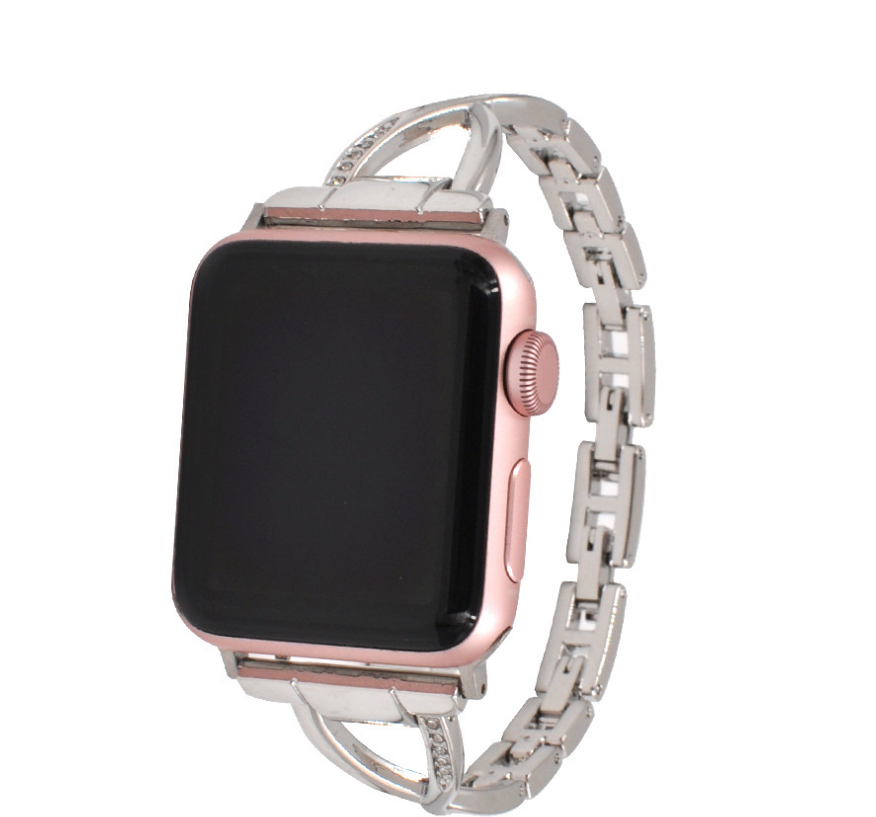 Apple Watch Armband X-Design Edelstahl mit Diamant-Optik