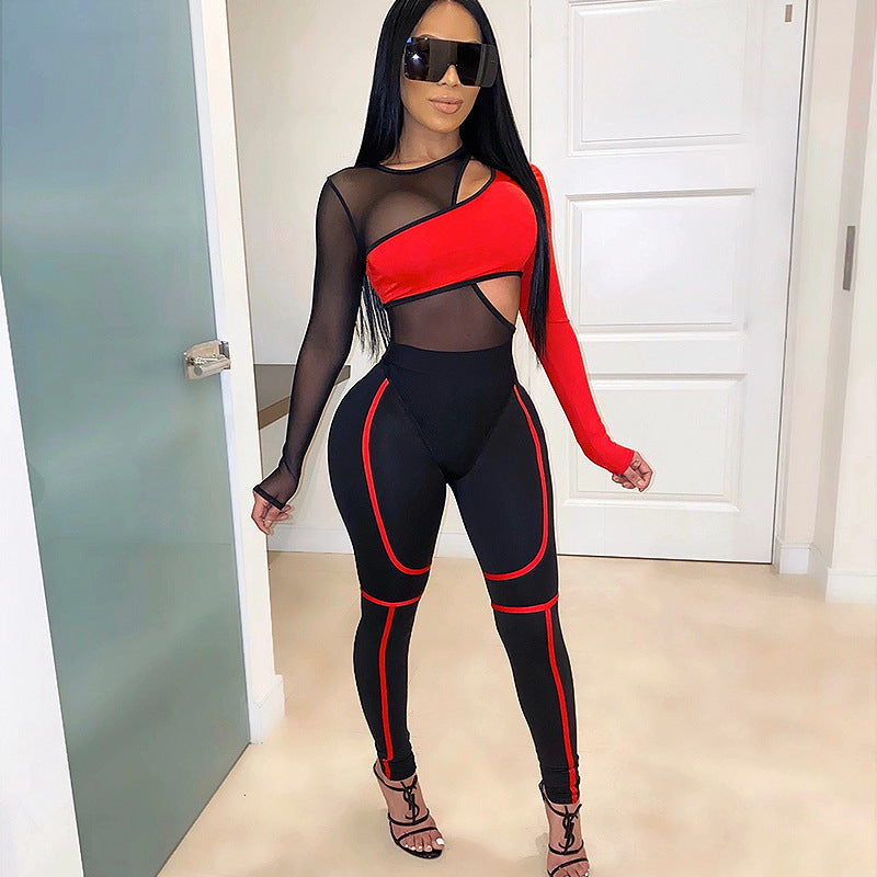 Damen Sportset mit Mesh-Bikini & Leggings – Sexy & Aktiv